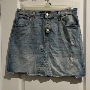 Old Navy Distressed Denim Mini Skirt